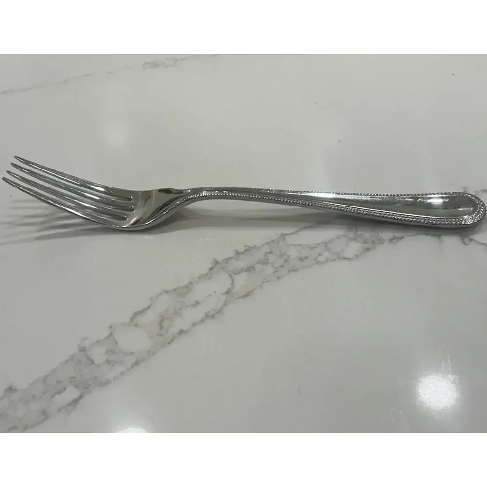 Gorham Madeline Stainless Dinner Fork Glossy‎ 18/10 Flatware Feathers Outline